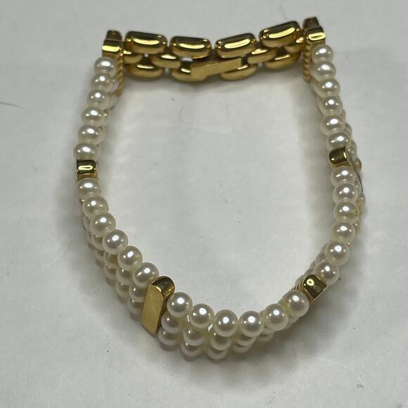 bracelet costume jewelry faux pear and gold tone classic classy preppy - Picture 10 of 12